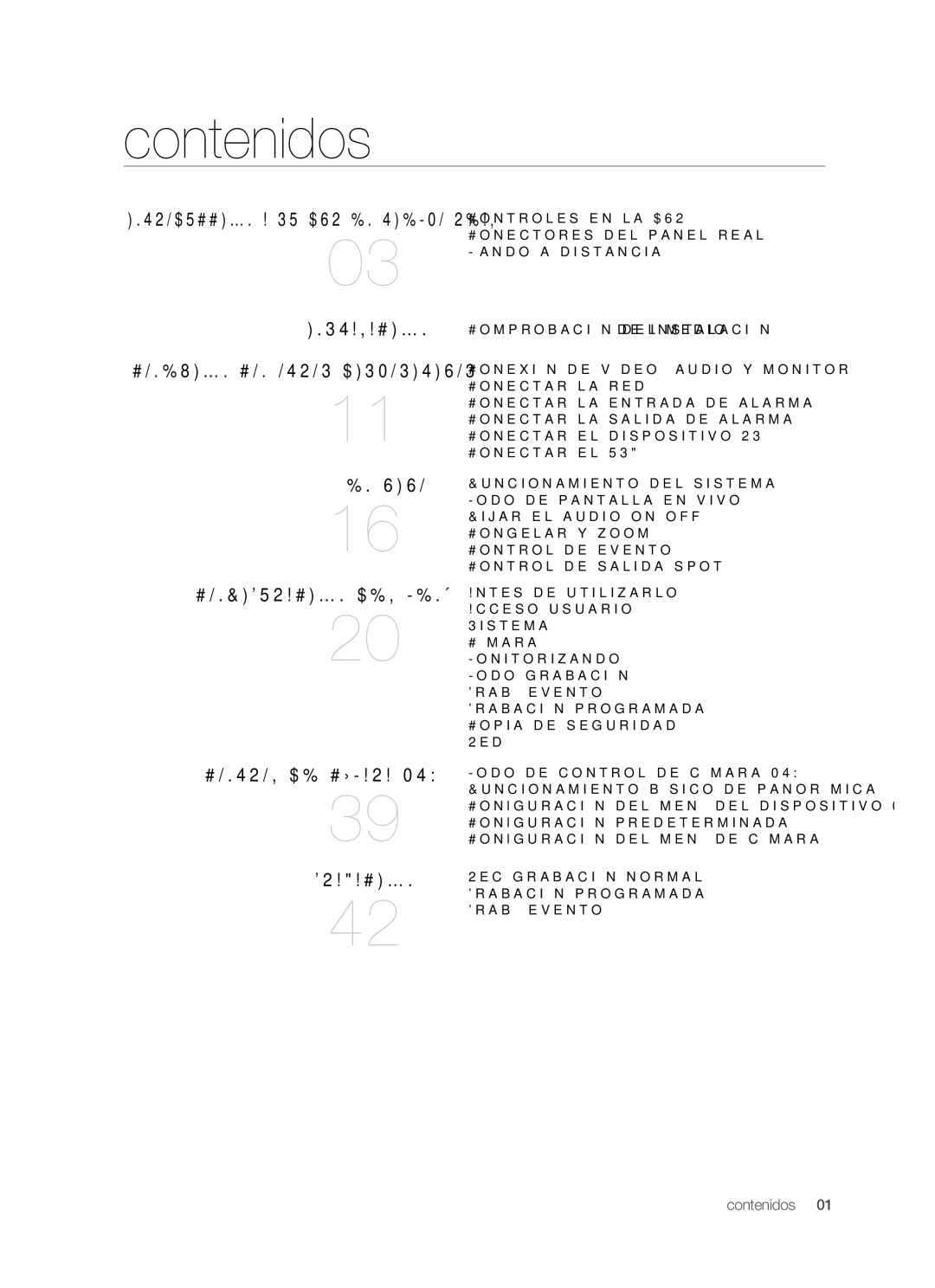 Samsung SHR-5040P/XEC, SHR-5042P/XEC manual Contenidos 