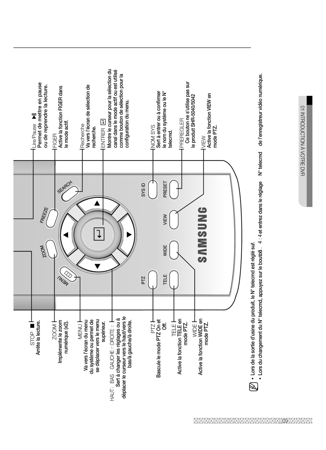 Samsung SHR-5042P/XEF manual Lire/Pause, Recherche, Entrer 