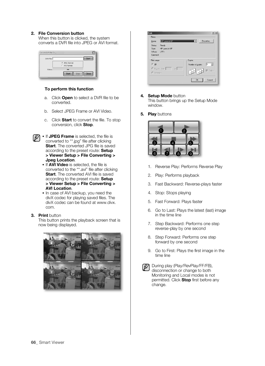 Samsung SHR-5082P/XEG manual File Conversion button, To perform this function, Viewer Setup File Converting Jpeg Location 