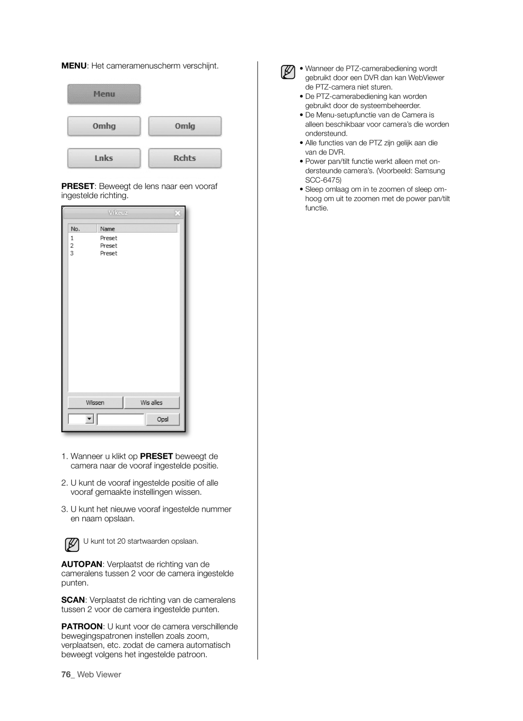 Samsung SHR-5160 manual Kunt het nieuwe vooraf ingestelde nummer en naam opslaan, Kunt tot 20 startwaarden opslaan 