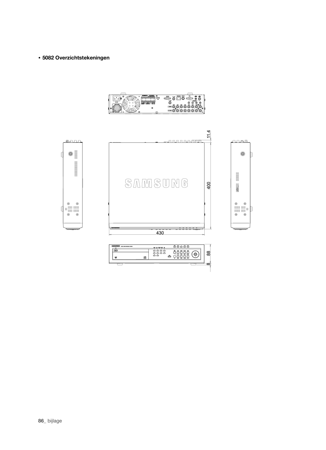 Samsung SHR-5160 manual  5082 Overzichtstekeningen 