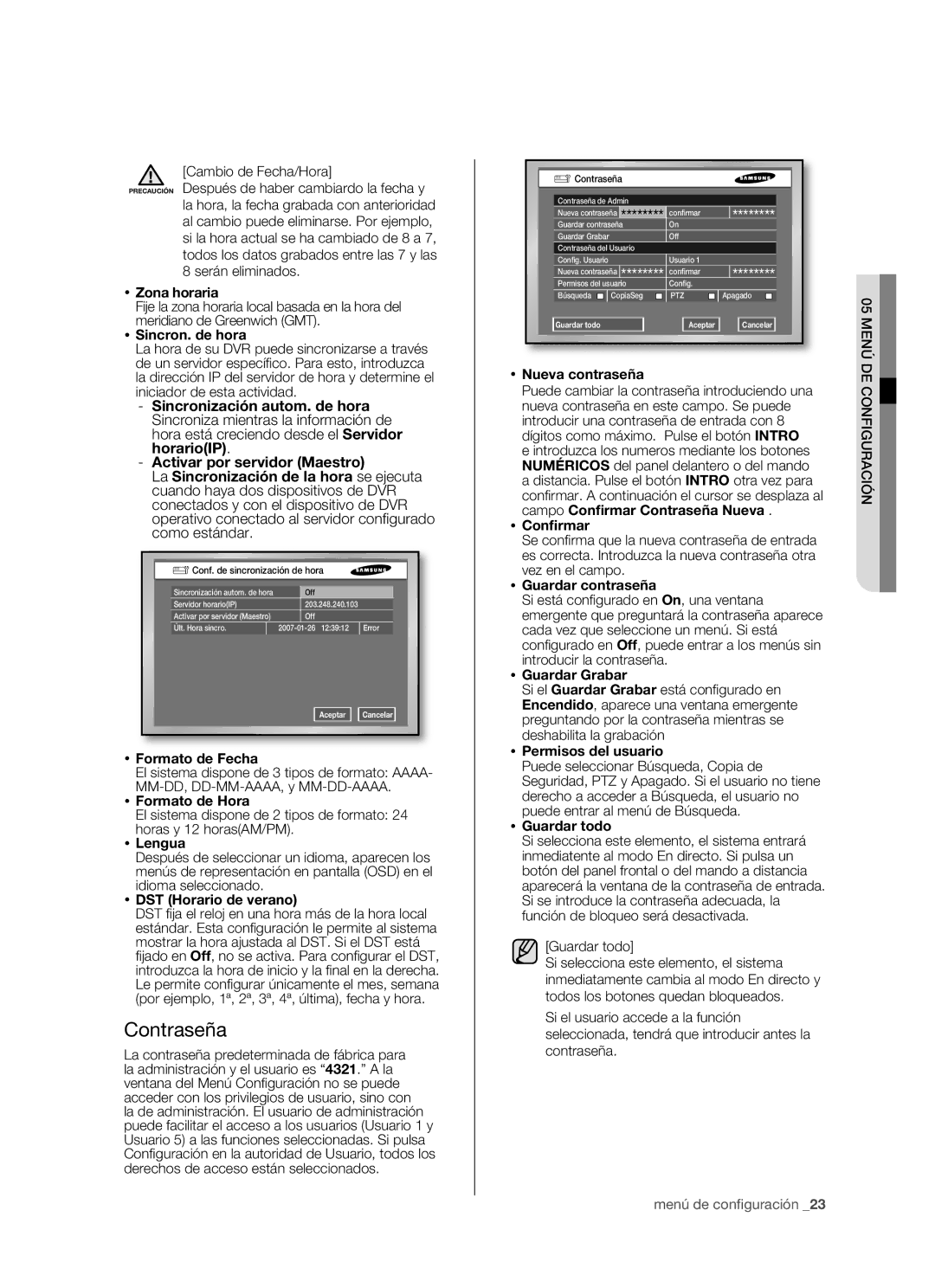 Samsung SHR-5082P/XEC, SHR-5160P/XEC, SHR-5162P/XEC, SHR-5080P/XEC manual Contraseña 