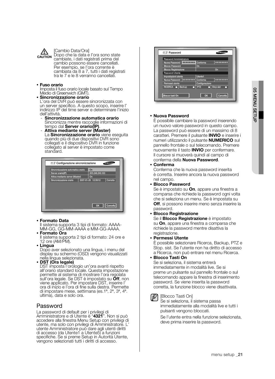 Samsung SHR-5162P/XET, SHR-5082P/XET manual Password 