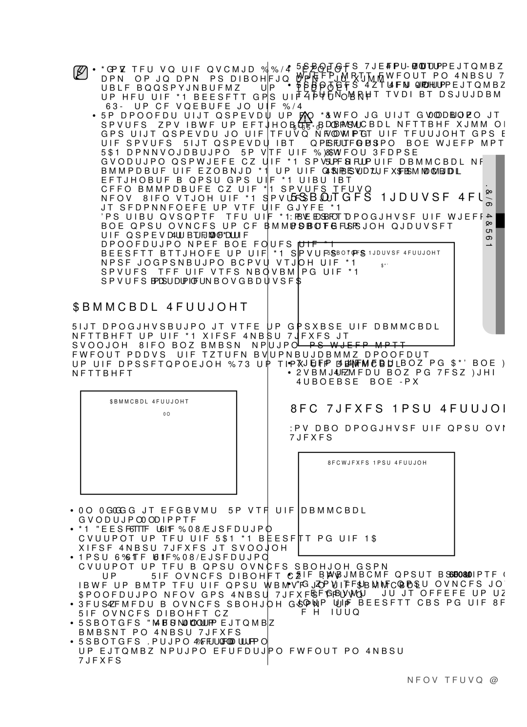 Samsung SHR-5162N, SHR-5162P, SHR-5082P/XEF Callback Settings, Transfer Picture Settings, Web Viewer Port Setting, Menu 