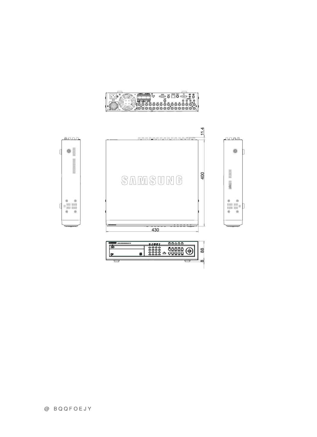 Samsung SHR-5082P/TRK, SHR-5082P/XEF, SHR-5162P/XEF, SHR-5082N, SHR-5162P/TRK, SHR-5162N manual  5162 Outline Drawings 