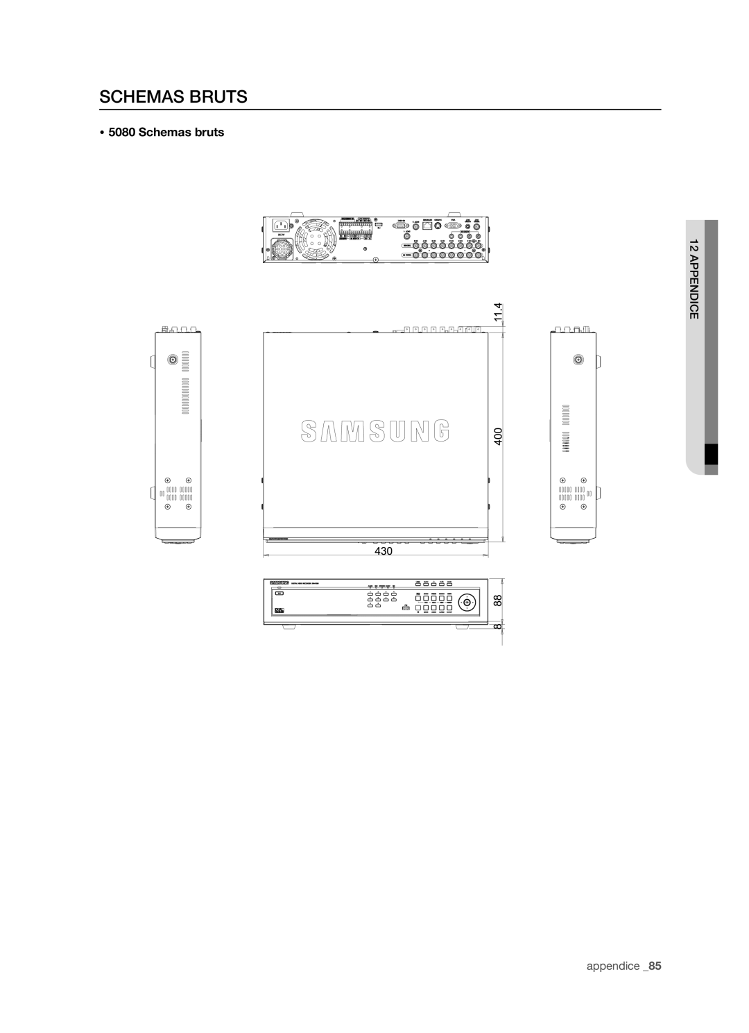 Samsung SHR-5082P/XEF, SHR-5162P/XEF manual Schemas Bruts 