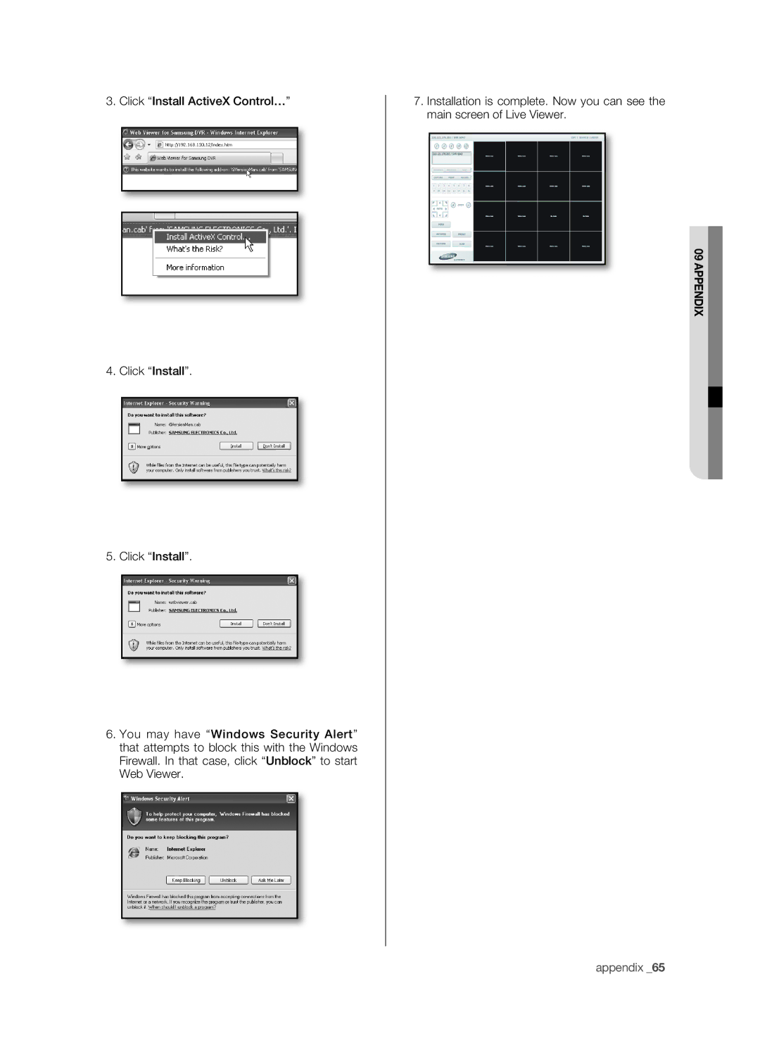 Samsung SHR-6042P, SHR-6040P manual Appendix 