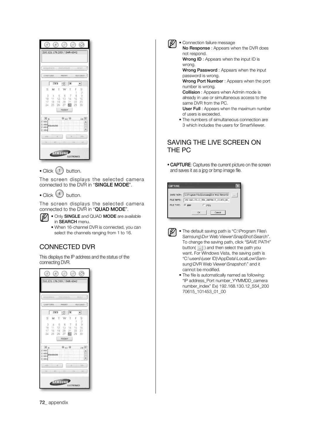 Samsung SHR-6040P, SHR-6042P manual Only Single and Quad Mode are available in Search menu 