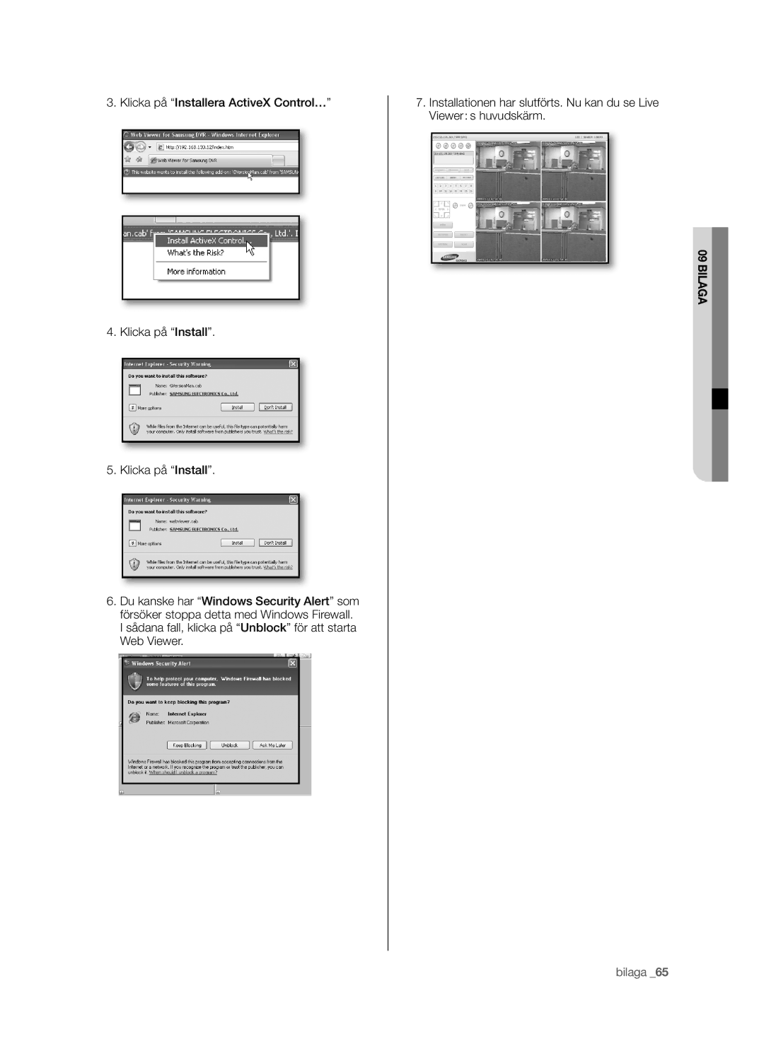 Samsung SHR-6042P manual Bilaga 