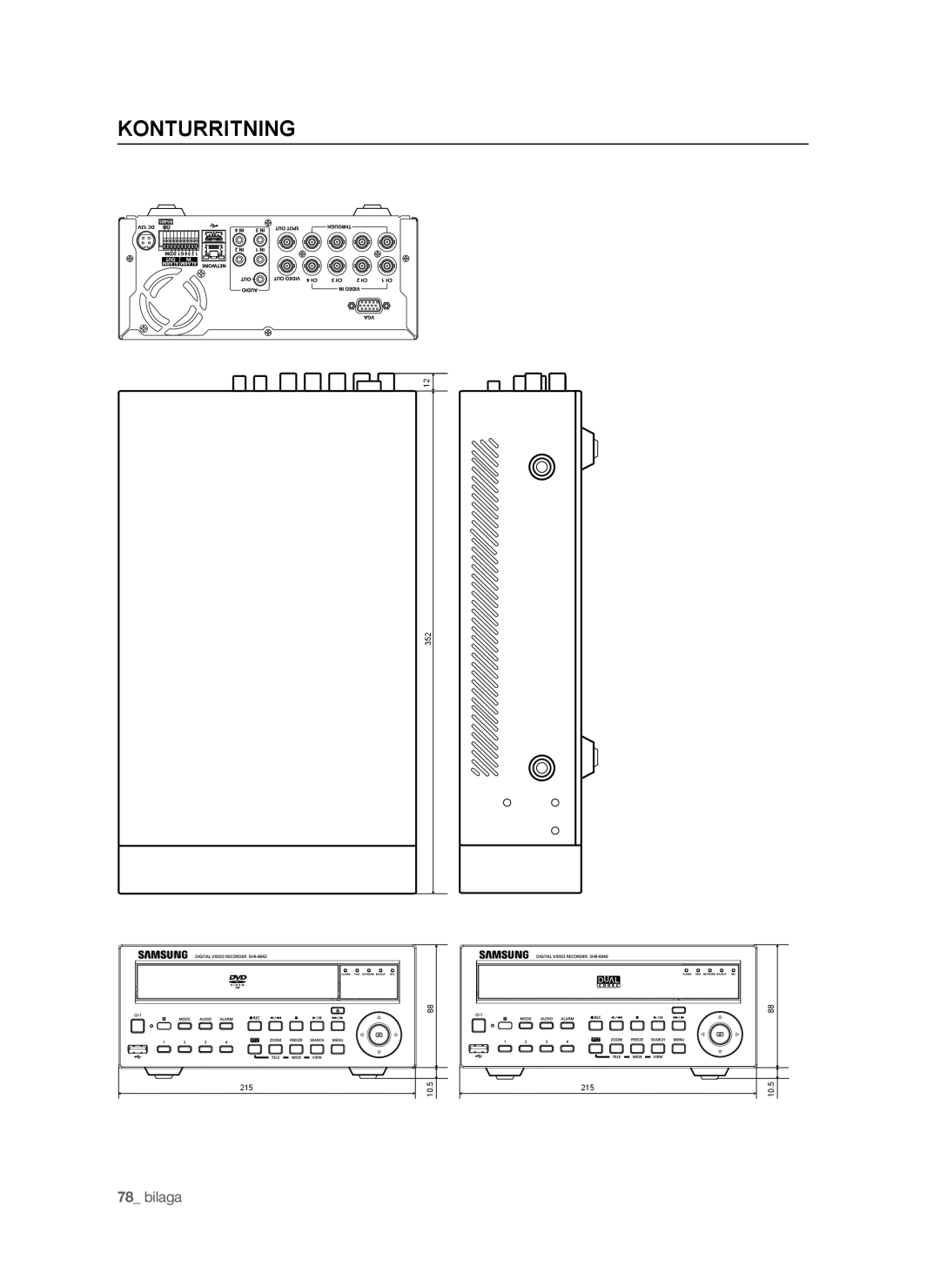 Samsung SHR-6042P manual Konturritning 