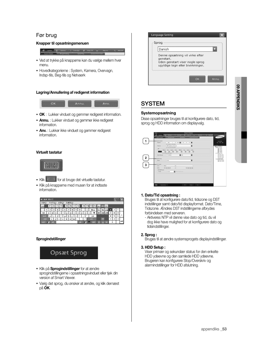 Samsung SHR-6042P manual Før brug 