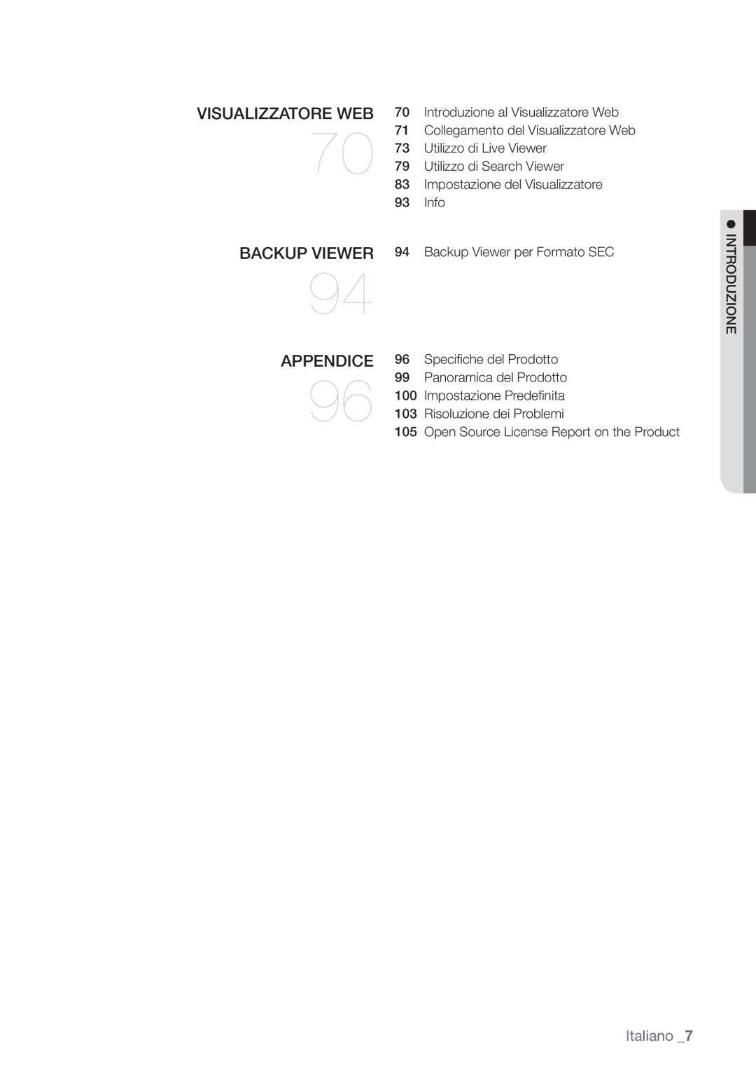 Samsung SHR-6162P, SHR-6082P manual Italiano 