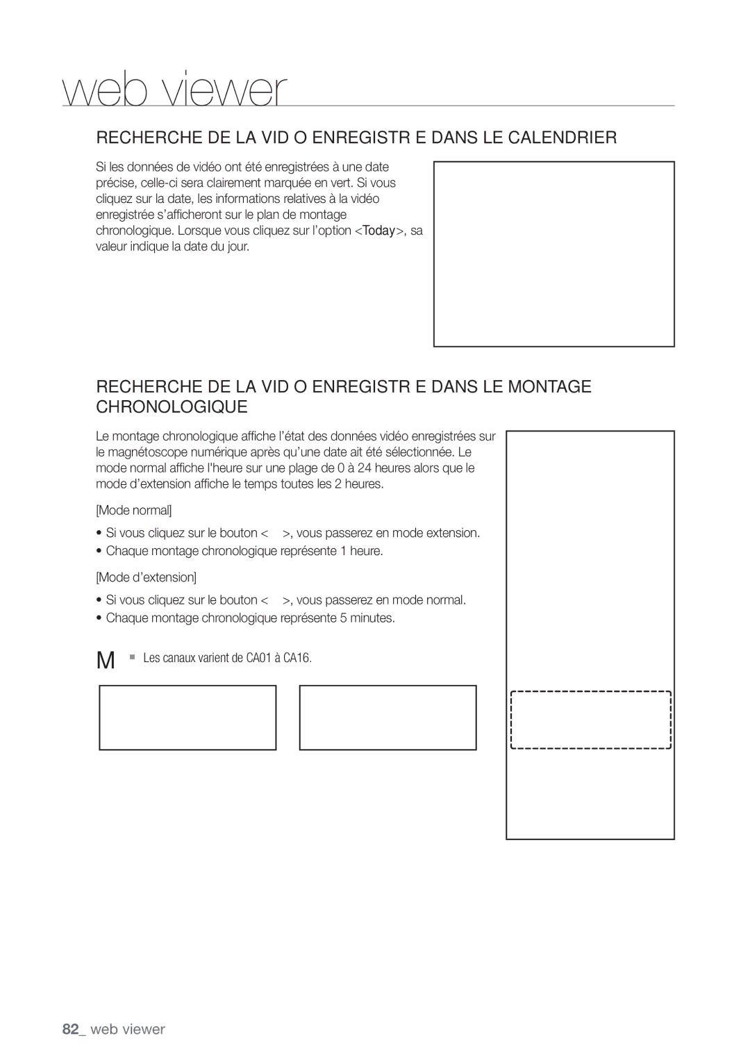 Samsung SHR-6162P, SHR-6164P manual Recherche DE LA Vidéo Enregistrée Dans LE Calendrier 