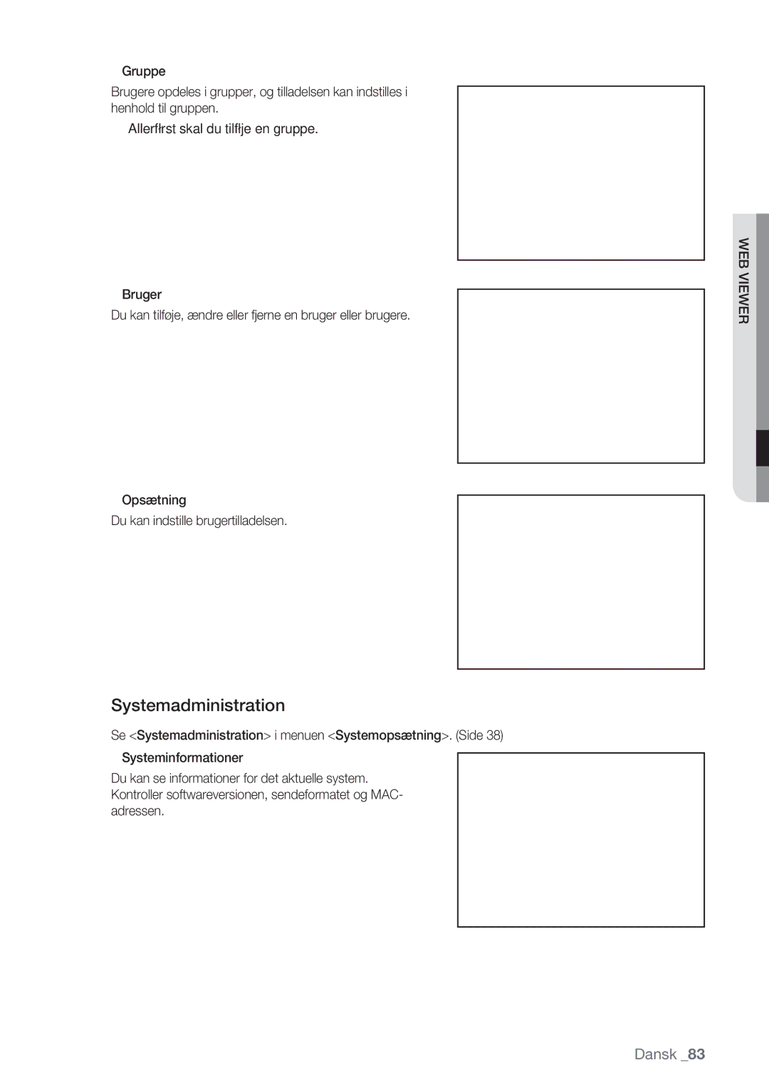 Samsung SHR-7082P, SHR-7162P, SHR-8082P, SHR-8162P manual Systemadministration 