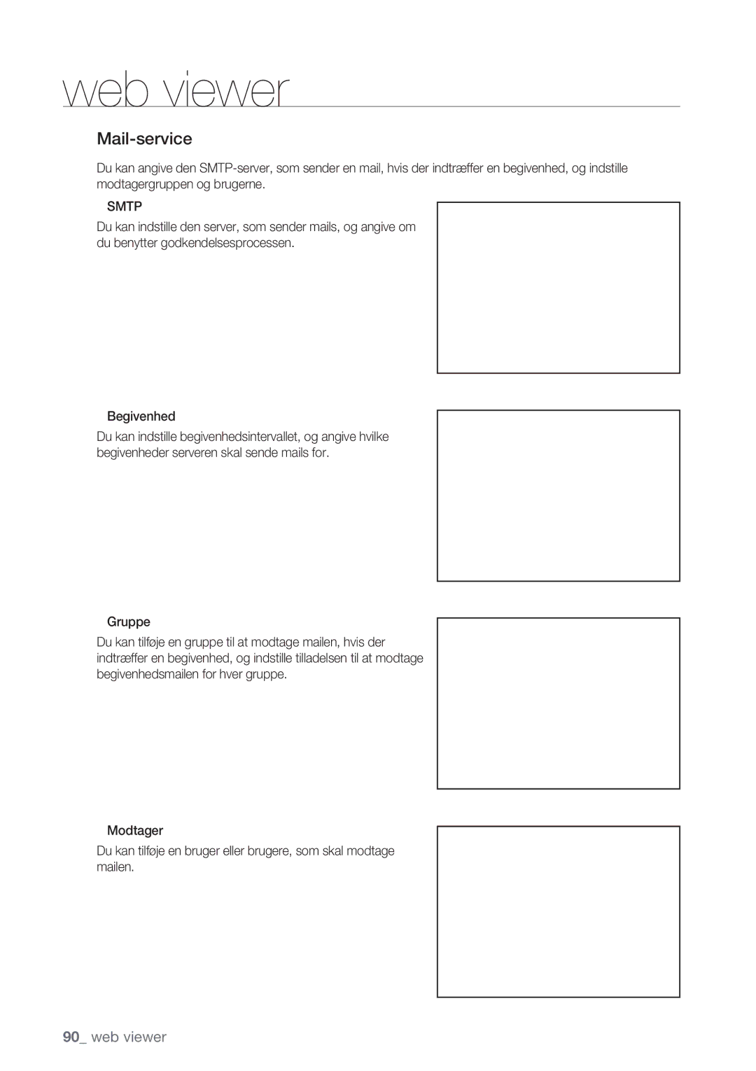 Samsung SHR-8162P, SHR-7162P, SHR-8082P, SHR-7082P manual Mail-service, Smtp 