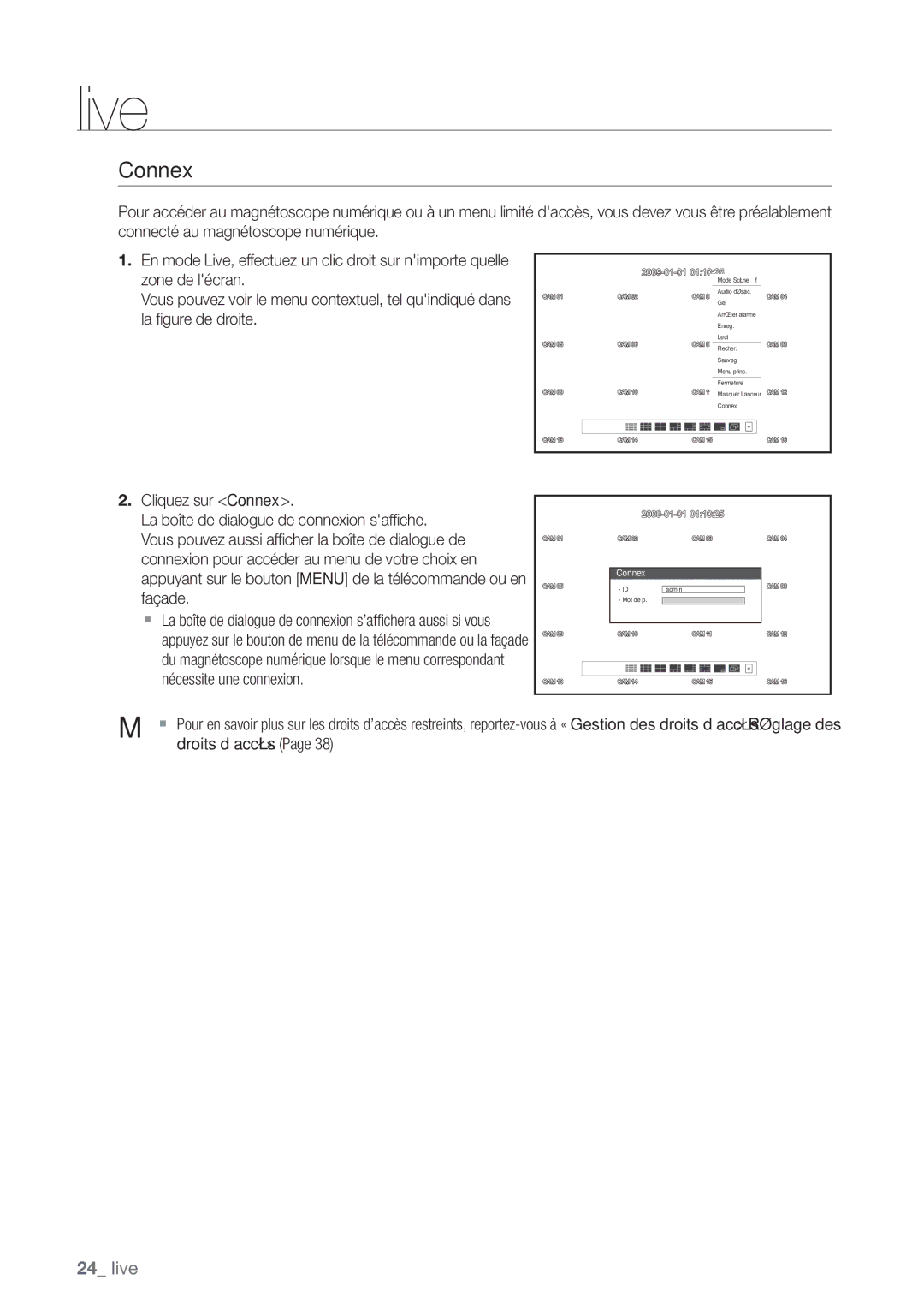 Samsung SHR-8082P, SHR-8162P, SHR-7082P manual Connex 