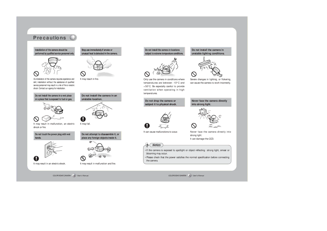 Samsung SID-452 instruction manual Precautions 