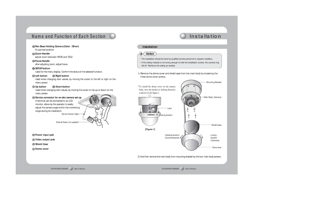 Samsung SID-452 instruction manual Installation 