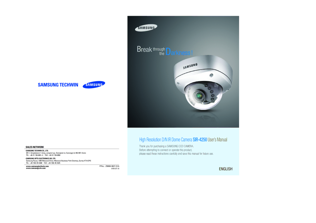 Samsung SIR-4250 user manual English 