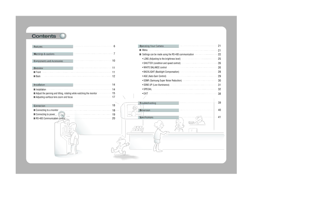 Samsung SIR-4250 user manual Contents 