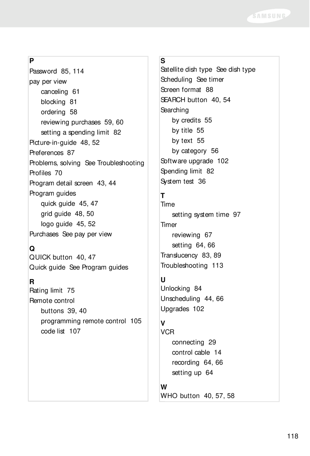 Samsung SIR-S300W, SIR-S310W owner manual 