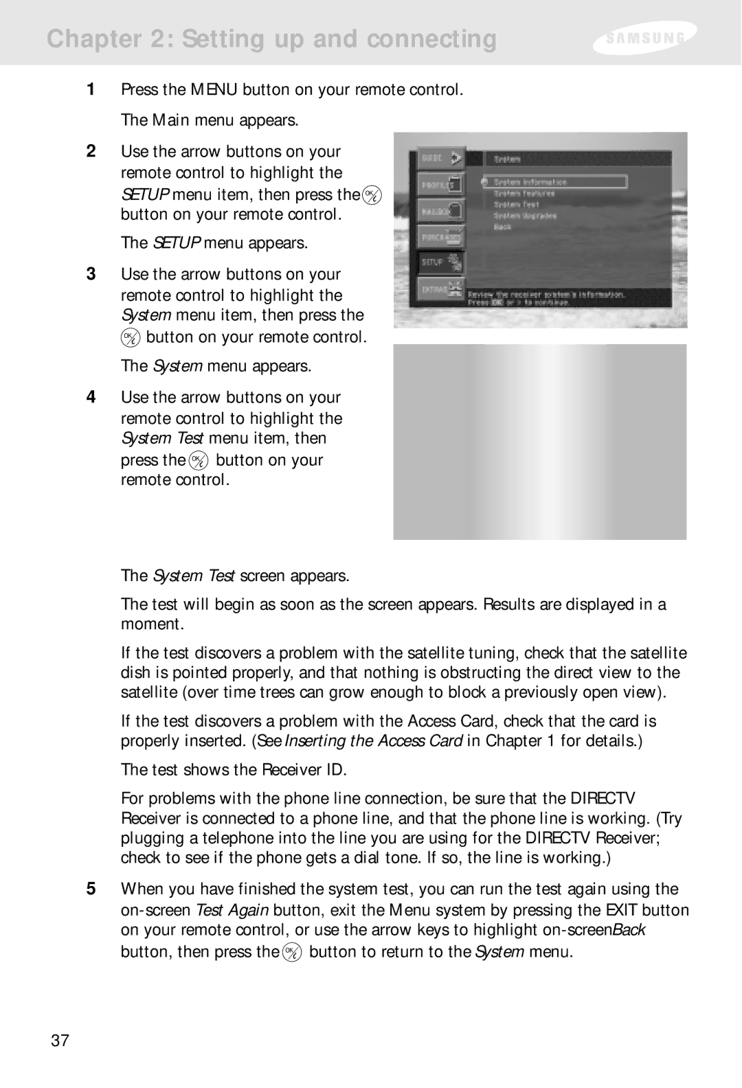 Samsung SIR-S310W, SIR-S300W owner manual Setting up and connecting 