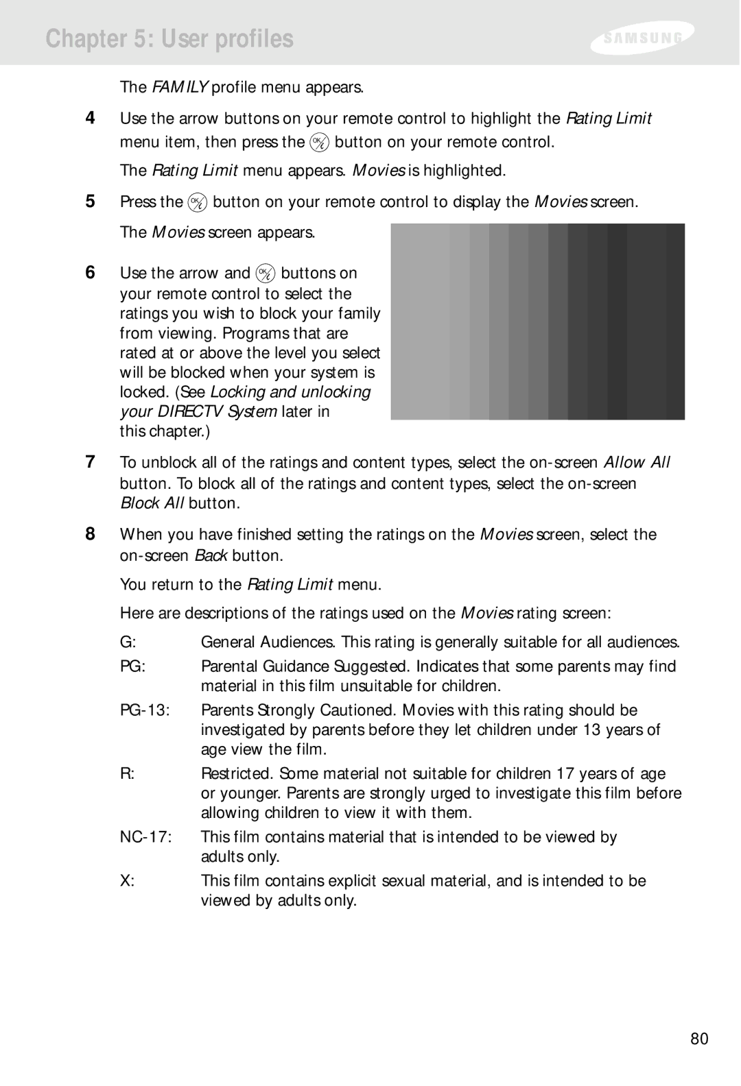 Samsung SIR-S300W, SIR-S310W owner manual Material in this film unsuitable for children 