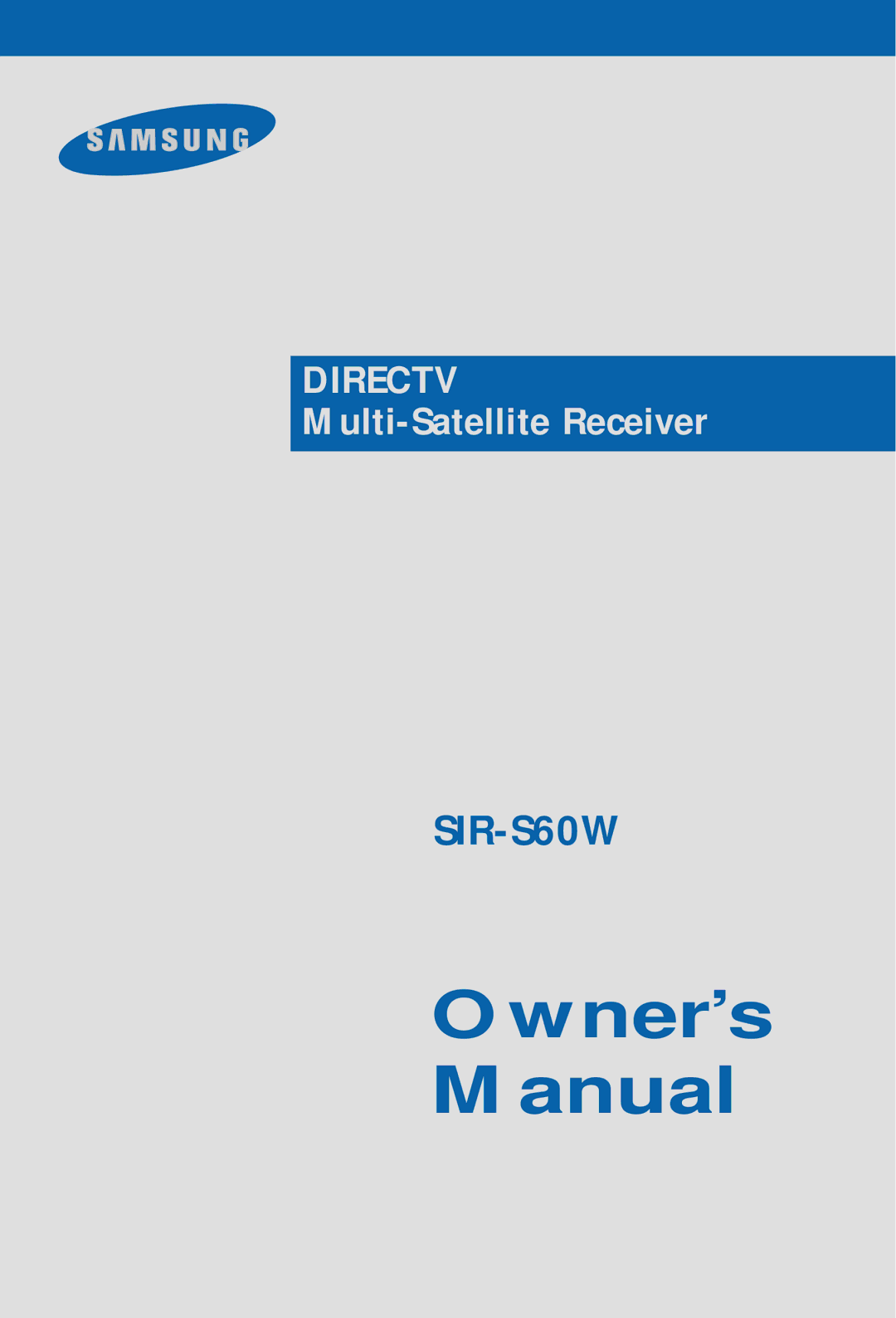 Samsung SIR-S60W owner manual 