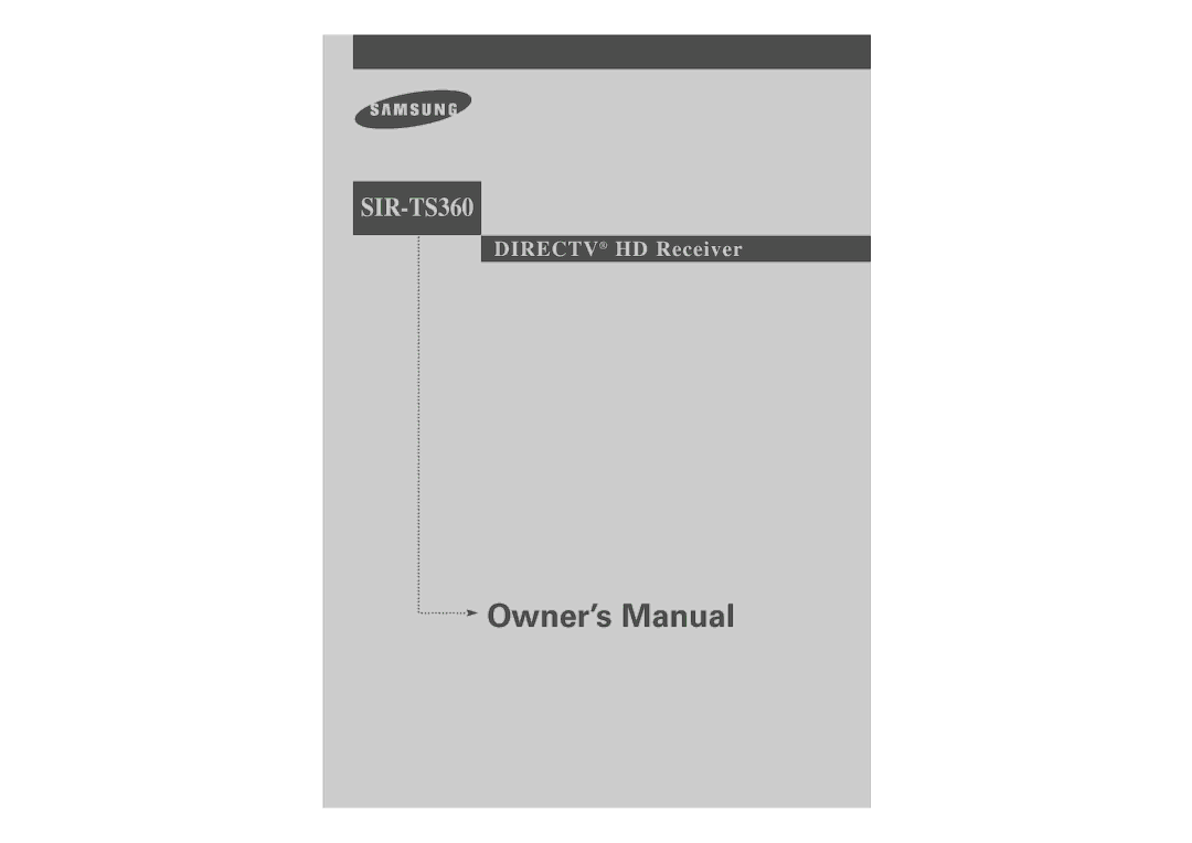 Samsung SIR-TS360 owner manual 