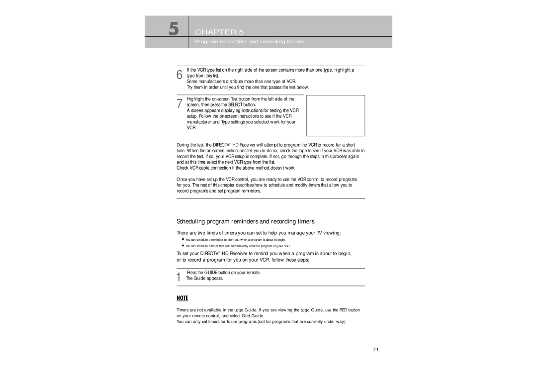 Samsung SIR-TS360 owner manual Scheduling program reminders and recording timers 