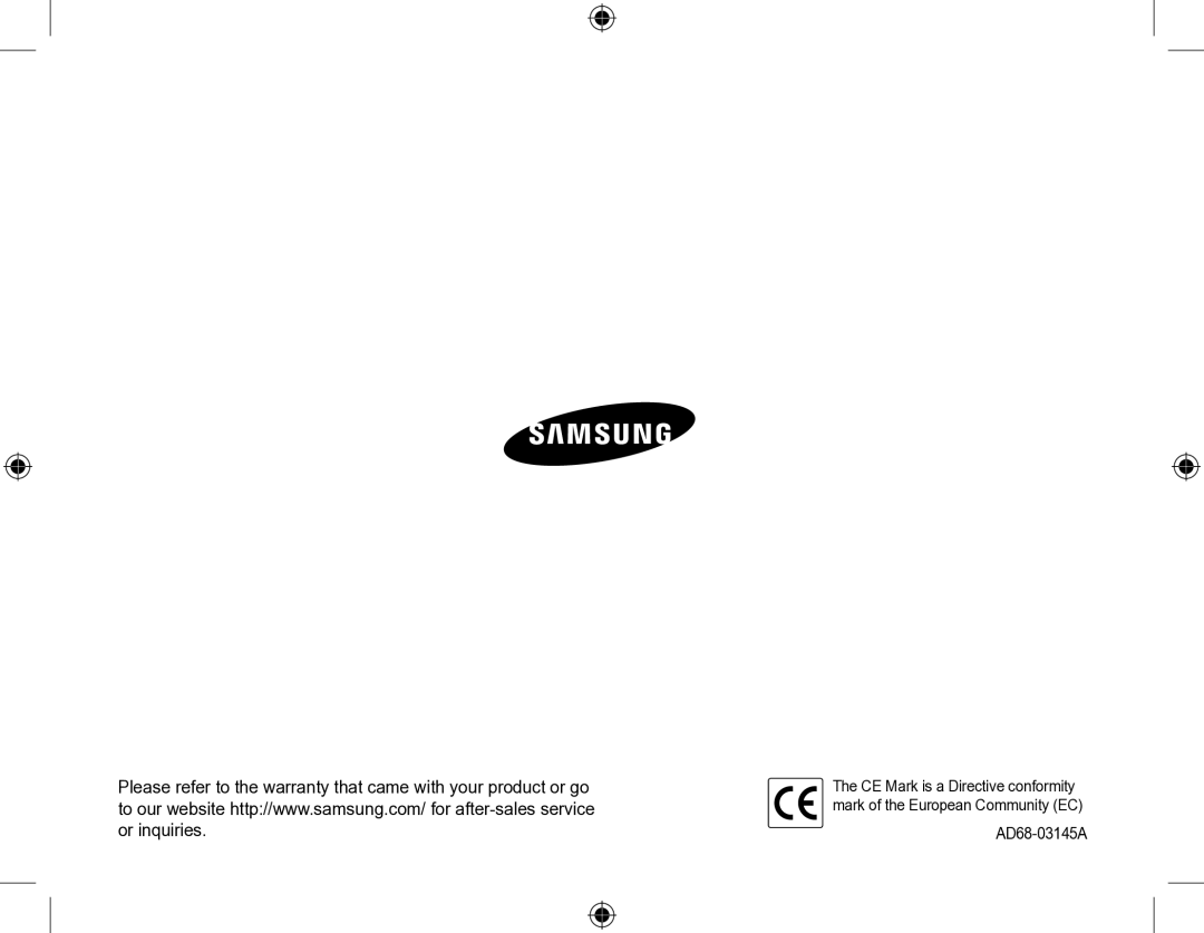 Samsung SL310W manual AD68-03145A 