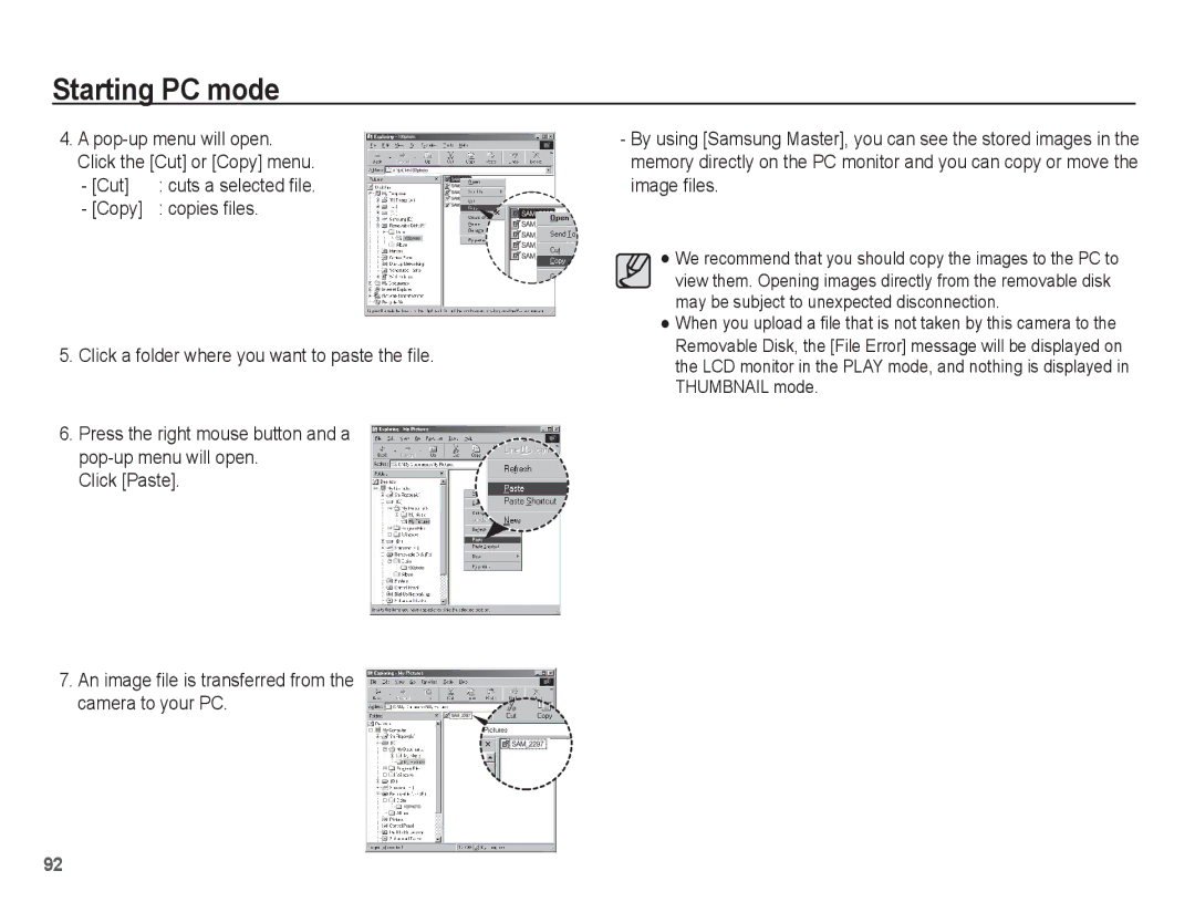 Samsung SL35 manual Cut 