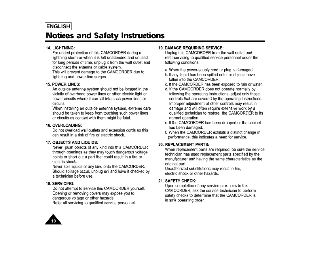 Samsung SL860, SL870, SC-L810 manual Lightning 