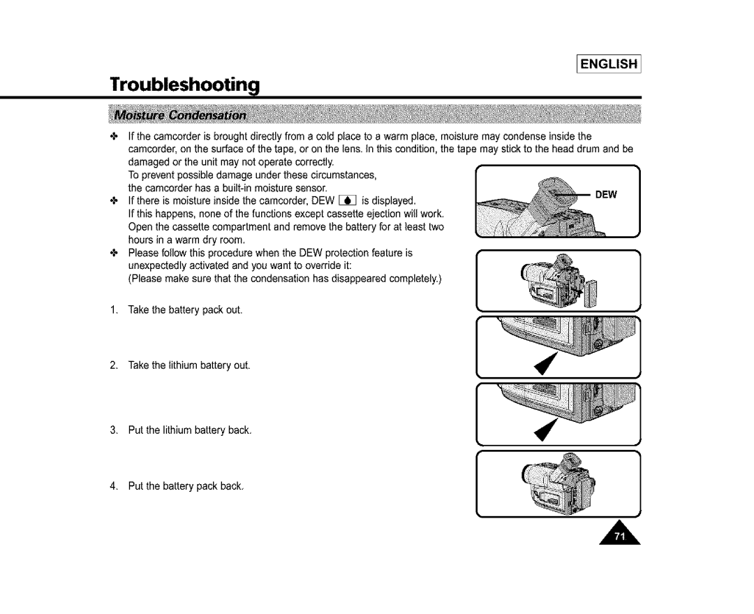 Samsung SC-L810, SL870, SL860 manual Putthe bakery pack back 