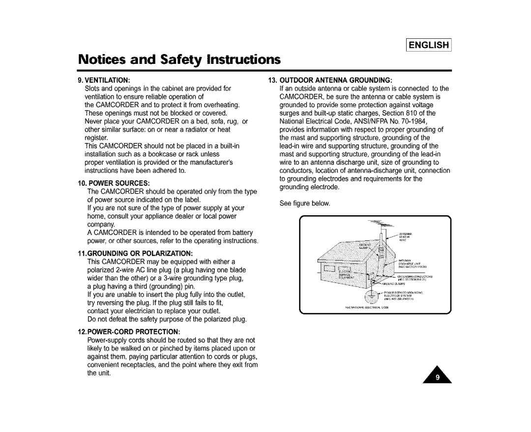 Samsung SL870, SL860, SC-L810 manual Ventilation 