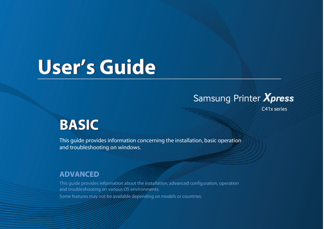 Samsung SLC410WXAA, SLC410WXAC manual User’s Guide 