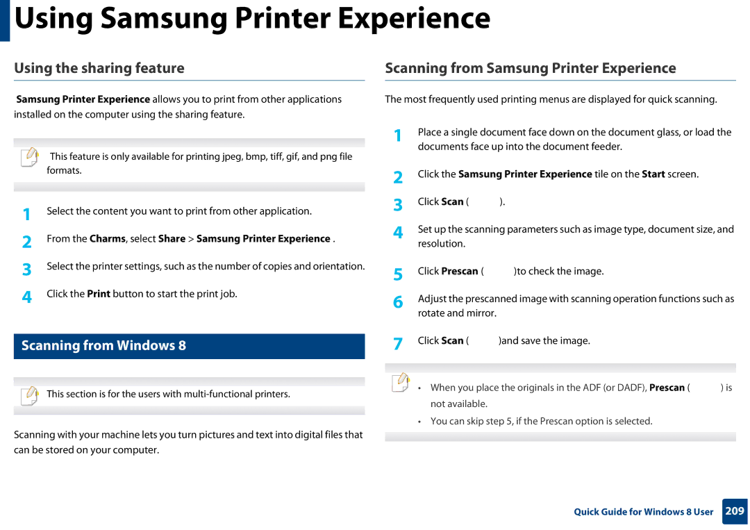 Samsung SLC410WXAA, SLC410WXAC manual Scanning from Windows, Select the content you want to print from other application 