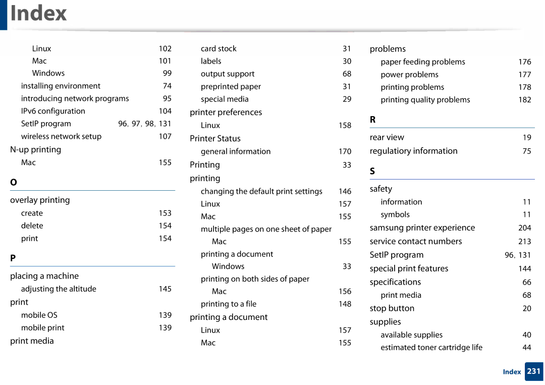 Samsung SLC410WXAA, SLC410WXAC manual Printer Status 