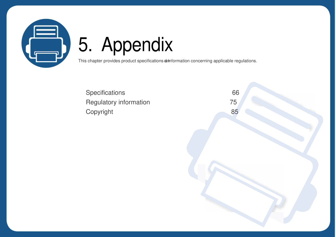 Samsung SLC410WXAA, SLC410WXAC manual Appendix 