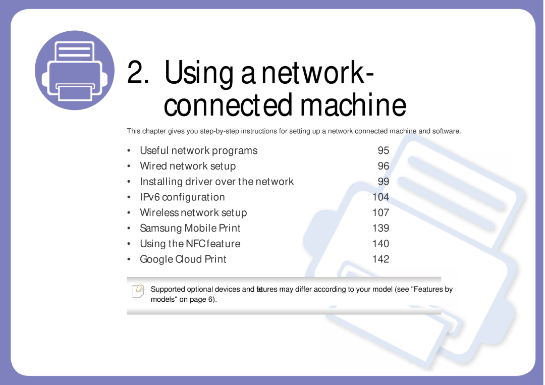 Samsung SLC410WXAC, SLC410WXAA manual Using a network- connected machine 