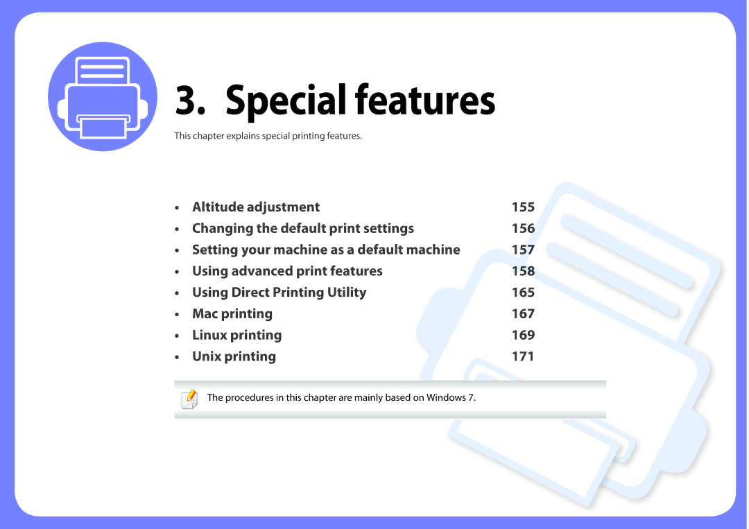 Samsung SLM2825DWXAA manual Special features 