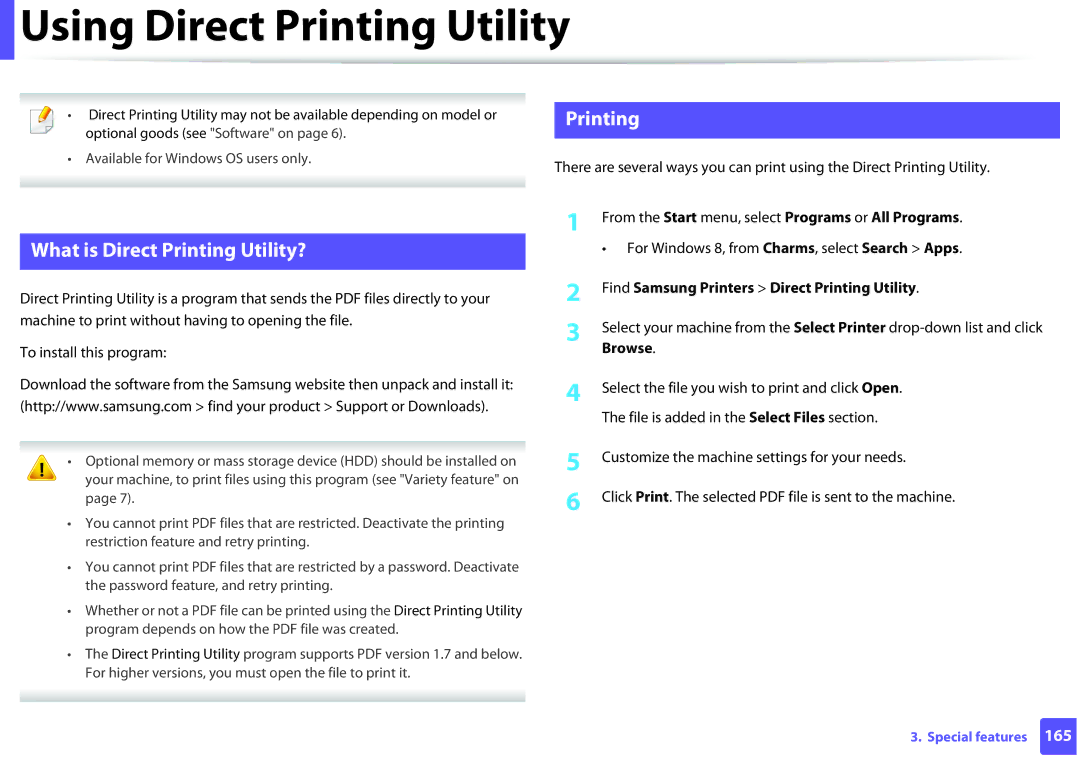 Samsung SLM2825DWXAA manual Using Direct Printing Utility, What is Direct Printing Utility? 