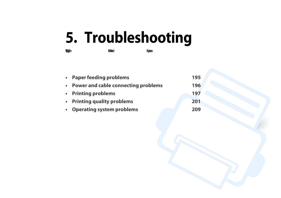 Samsung SLM2825DWXAA manual Troubleshooting 