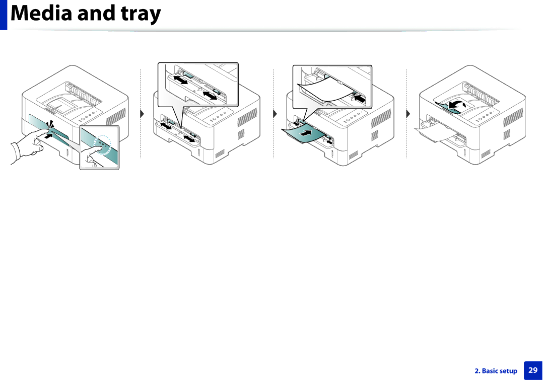 Samsung SLM2825DWXAA manual Media and tray 