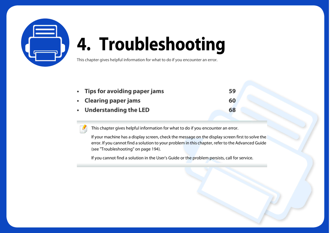 Samsung SLM2825DWXAA manual Troubleshooting 