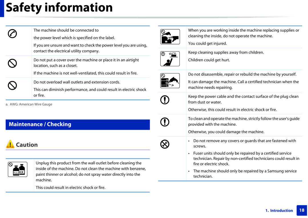 Samsung SLM2875FDXAA manual Maintenance / Checking 