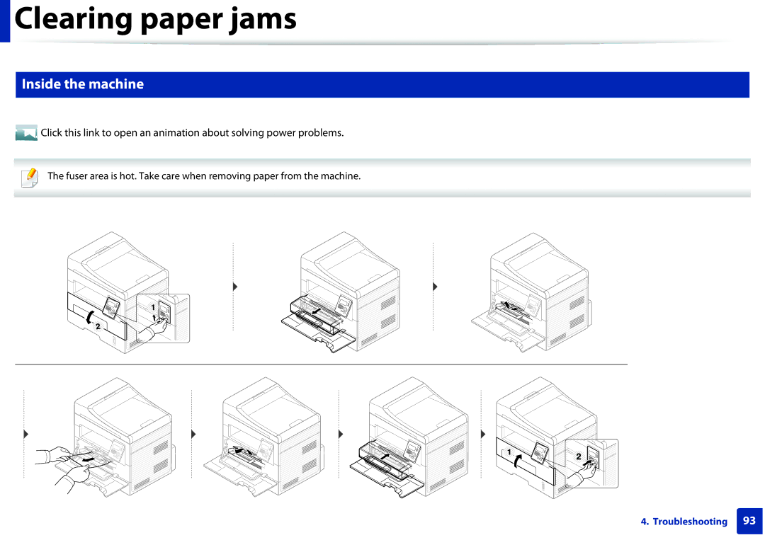 Samsung SLM2875FDXAA manual Inside the machine 