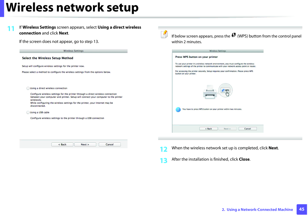 Samsung SLM2875FW, SL-M2875FW, SLM2875FD manual If the screen does not appear, go to step 