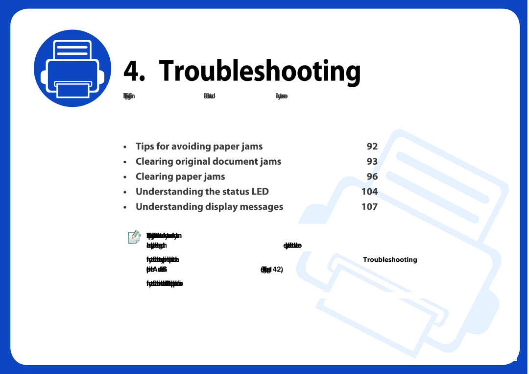 Samsung SLM2875FD, SLM2875FW, SL-M2875FW manual Troubleshooting 