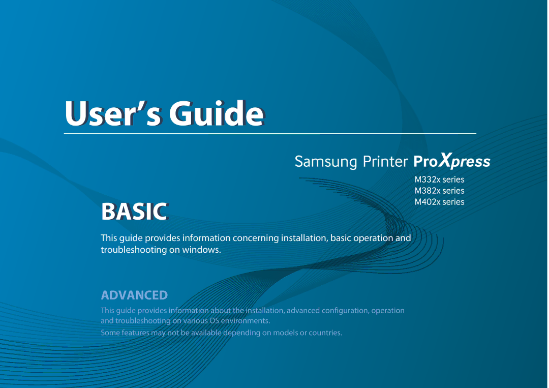 Samsung SLM3820DWXAA, SLM3320NDXAA manual User’s Guide 